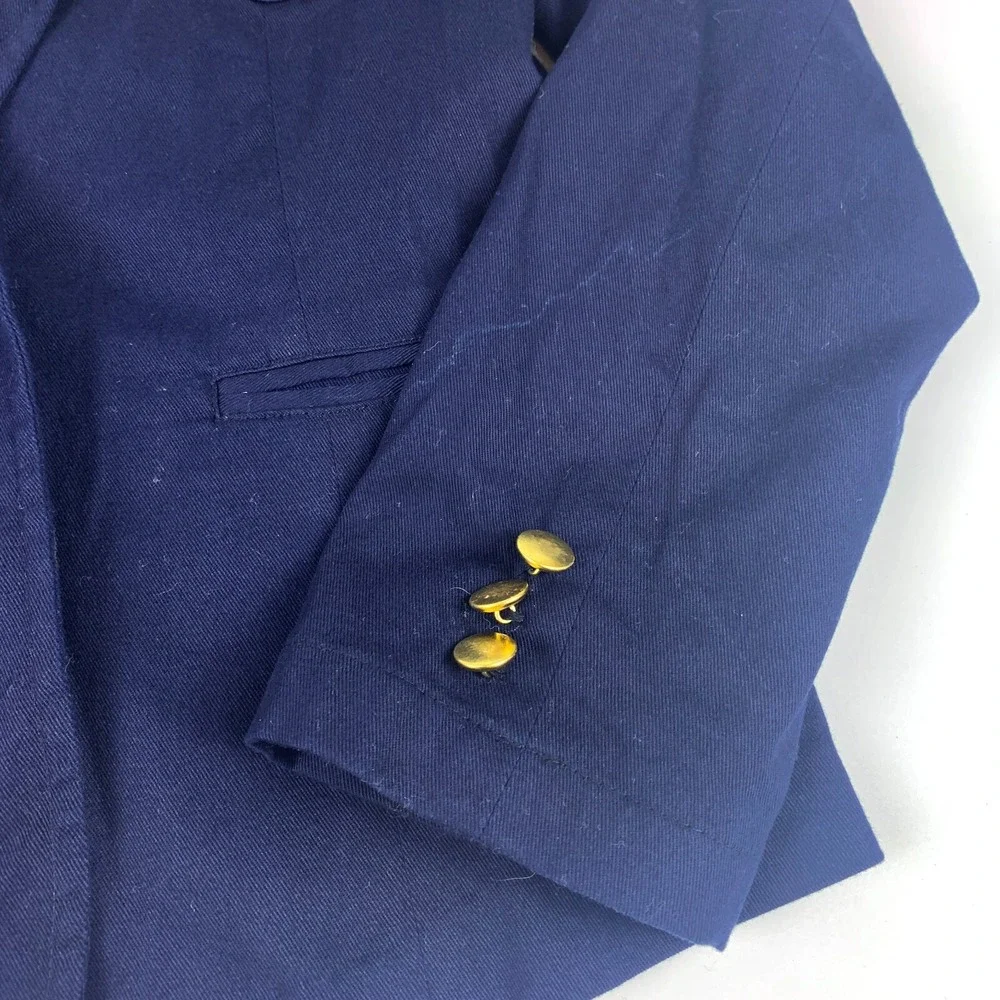 Harry Potter Hogwarts Blazer Girls Sz M 7/8 Navy Brass Color Buttons Costume Dre